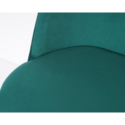 HMR - Modern Upholstered Velvet Dining Chair with High Back (Set of 2) in Green