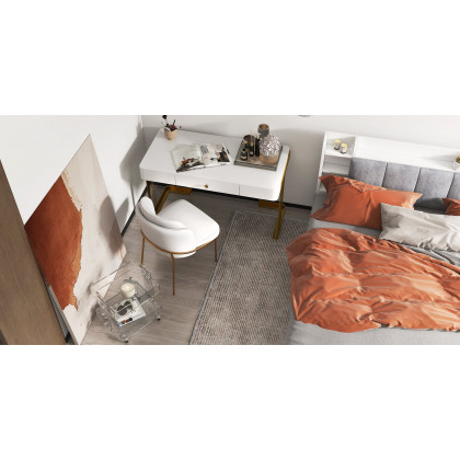 HMR - Linenic Series Modern Dining Chairs with Linen Upholstery