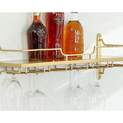 HMR - Nordic Wall Mounted Wine Rack Glass Rack in Gold