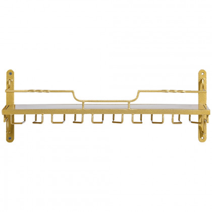 HMR - Nordic Wall Mounted Wine Rack Glass Rack in Gold