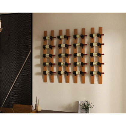 HMR - Wooden Wall Wine Rack in Natural