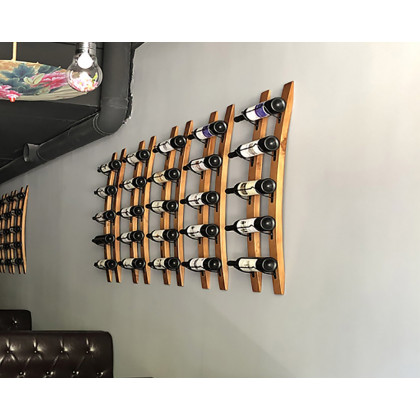 HMR - Wooden Wall Wine Rack in Natural