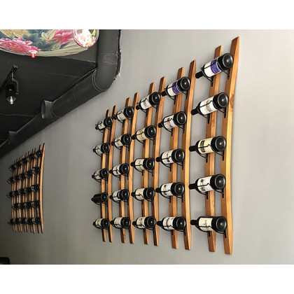 HMR - Wooden Wall Wine Rack in Natural