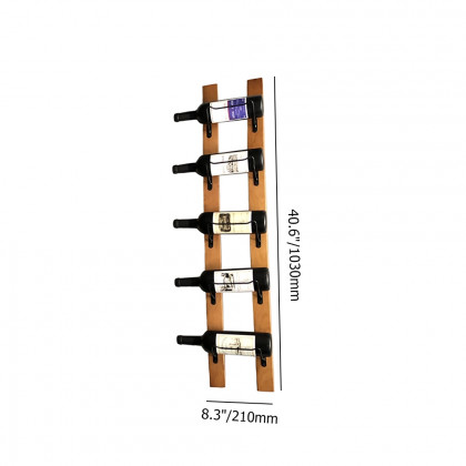 HMR - Wooden Wall Wine Rack in Natural