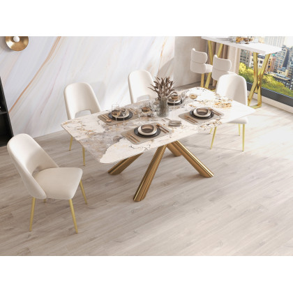 HMR Modern 47" Rectangular Dining Table for Breakfast Nook - White