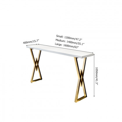 HMR Modern 47" Rectangular Dining Table for Breakfast Nook - White