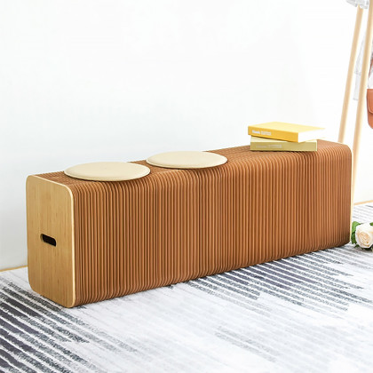 HMR - Farmhouse Extension-Type Dining Bench in Natural