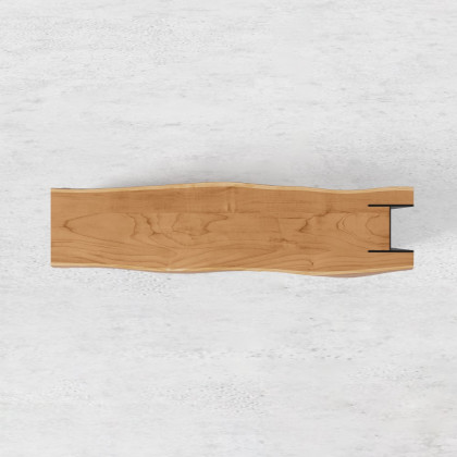 HMR - Retro Bench Entryway Bench with Metal Legs in Natural