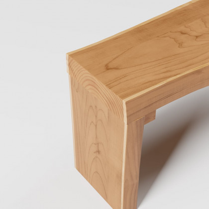 HMR - Retro Bench Entryway Bench with Metal Legs in Natural