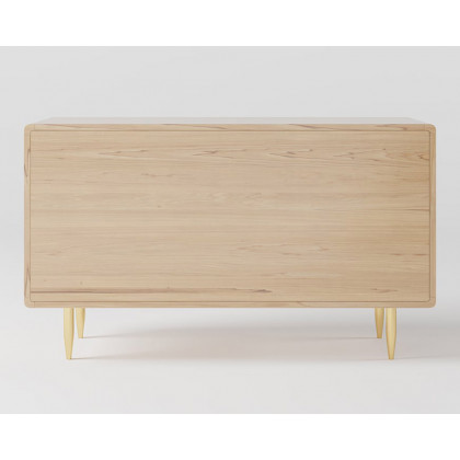 HMR - Dresser with 6 Drawers Rattan Woven in 53"W, Natural, Gold