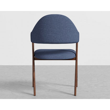 HMR Modern Dining Chairs with Linen Upholstery - Blue, 2-Pieces