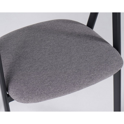HMR Modern Dining Chairs with Linen Upholstery - Gray, 2-Pieces