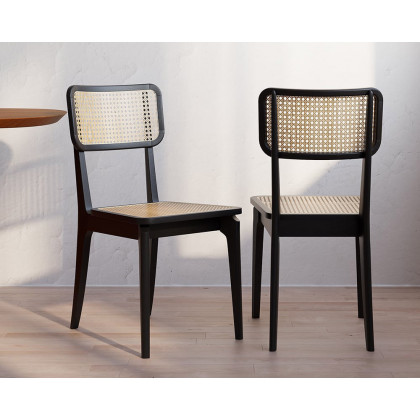 HMR - Japandi Modern Ash Wood Dining Chairs