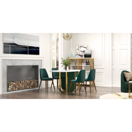 HMR - 59.1" Modern Rectangle Leaf Folding Wood Dining Table with Storage Seats 4-6 People