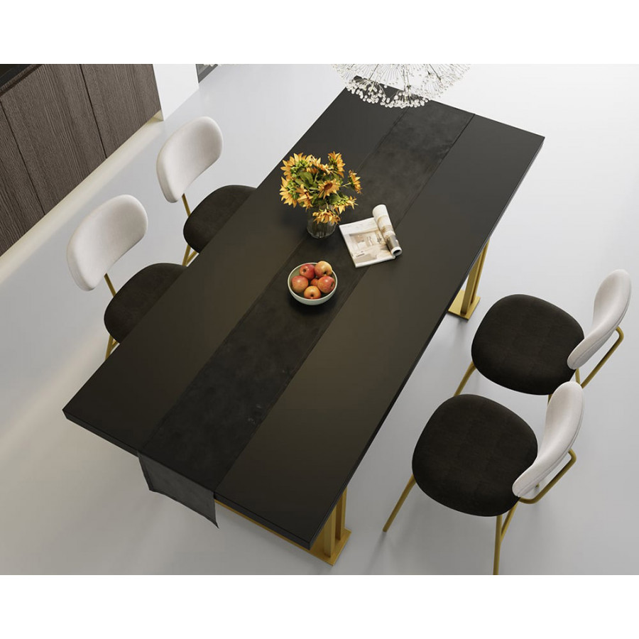 HMR - Hover Black Rectangle Dining Table in 63"L x 27.6"W