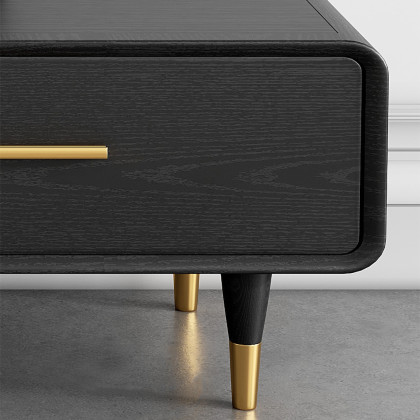 HMR - TV Stand Rectangle Media Console in 63"W, Black