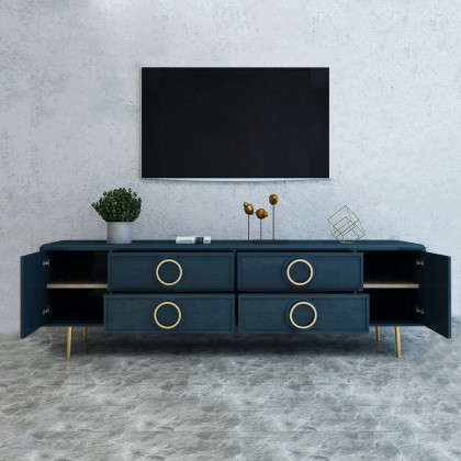 HMR - Rindix TV Stand with Storage with Drawers in 86.6"W