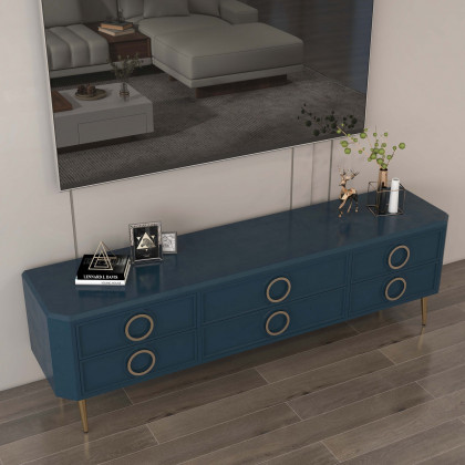 HMR - Rindix TV Stand with Storage with Drawers in 86.6"W