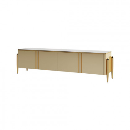 HMR - Salley TV Stand Console with 4 Doors in Champagne