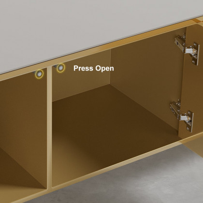 HMR - Salley TV Stand Console with 4 Doors in Champagne