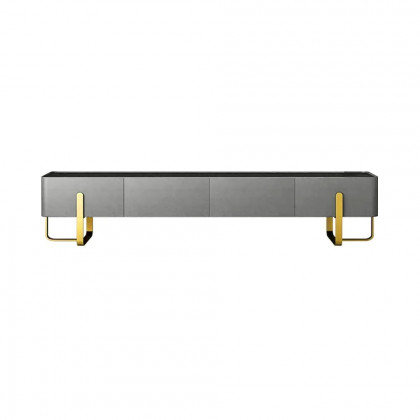 HMR - Blackcast TV stand Sintered Stone Media Console with Drawers in 78.7"W