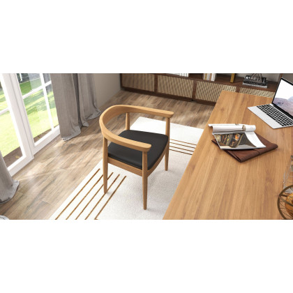HMR Cabstract Series Modern 63" Office Desk with Drawer - Distressed