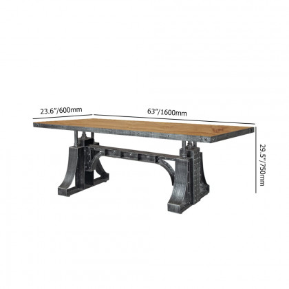 HMR - Office Executive Desk with Bridge Base in 63"L