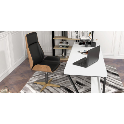 HMR 71" Computer Desk with Shelf & Drawer - White