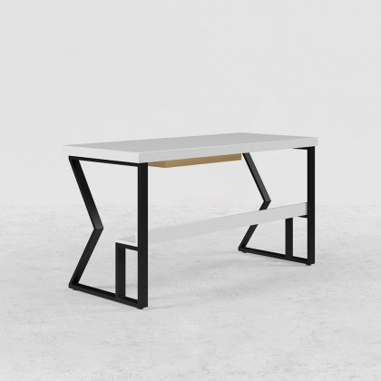 HMR 47" Computer Desk with Shelf & Drawer - White