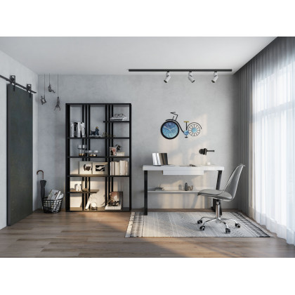 HMR 47" Computer Desk with Shelf & Drawer - White