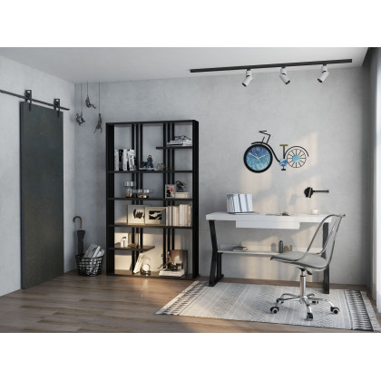 HMR 47" Computer Desk with Shelf & Drawer - White