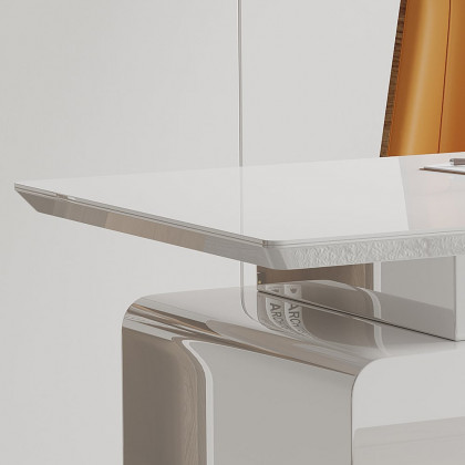 HMR Modern 71" Office Desk with Drawers - White