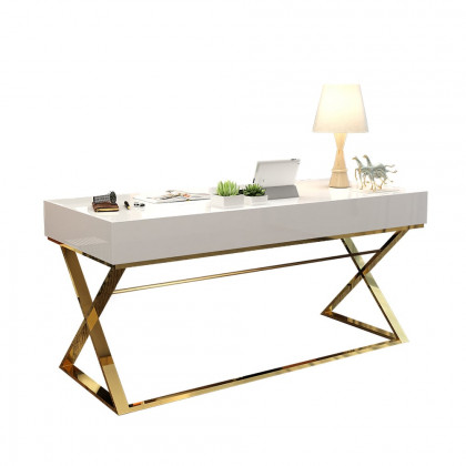 HMR - Drawer Rectangular Computer Desk in 55"L, White