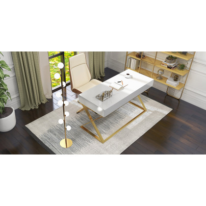 HMR - Drawer Rectangular Computer Desk in 55"L, White