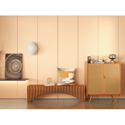 HMR - Farmhouse Rattan 2-Door 4-Shelf Shoe Organizer 31.5" in Walnut