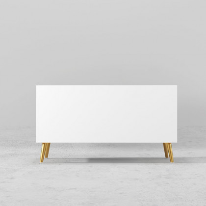 HMR Yellar Series Modern 39" Shoe Rack Bench - White