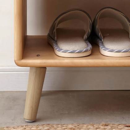 HMR - Modern Flip-Top Upholstered Shoe Rack Bench with Open Storage in Green