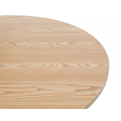 HMR Dining Set 39.4" Modern Round Wood Dining Table with 4 Chairs - Pink/Natural