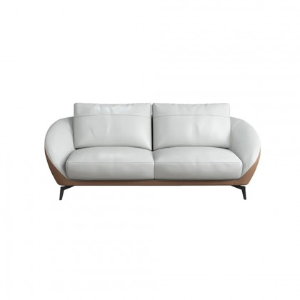 HMR - Leath-Aire Upholstered 3-Seater Sofa in 79"W, White