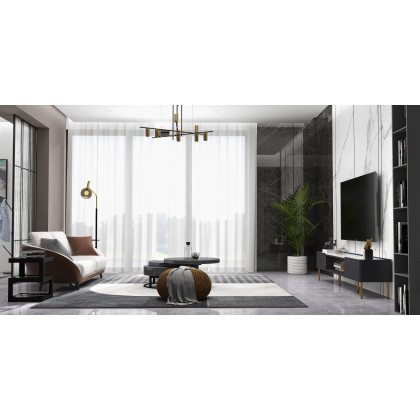 HMR - Leath-Aire Upholstered 3-Seater Sofa in 79"W, White