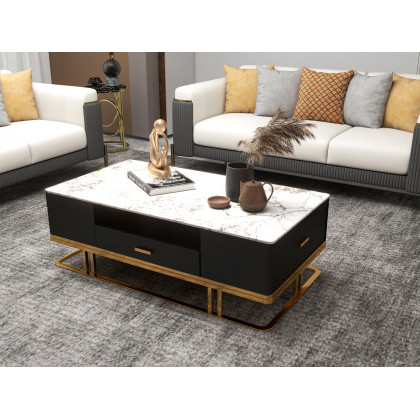 HMR - Vertex 85" Modern Nappa Leather Upholstered 3-Seater Sofa Pillow Included