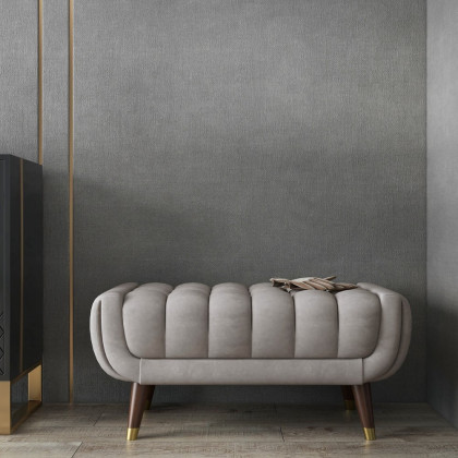 HMR - Enoak Series Modern Entryway Bench with Velvet Upholstered in Gray