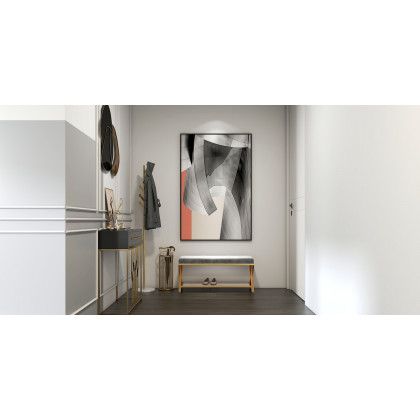 HMR - Velvet Upholstered with X-Shaped Base Entryway Bench with Storage Bed Bench in Gray