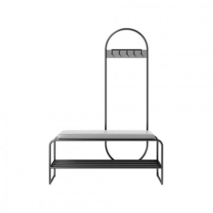 HMR - Mudroom Storage Coat Rack with Bench 39.4" in Gray