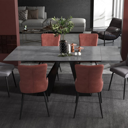 HMR - Retractable Rectangular Folding Dining Table in 78.7"L