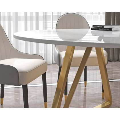 HMR - Affordable Luxury Modern Round Sintered Stone Dining Table