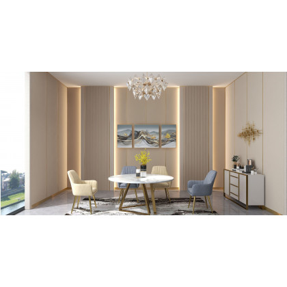 HMR - Affordable Luxury Modern Round Sintered Stone Dining Table