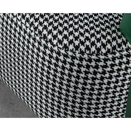 HMR Modern Houndstooth Accent Chair with Linen Upholstery - Green