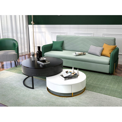 HMR Modern Houndstooth Accent Chair with Linen Upholstery - Green