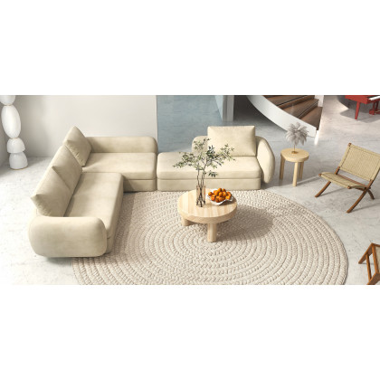 HMR - Folding Recliner Chair Ash Wood Woven Hemp Rope in Natural